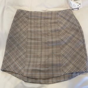 Zara plaid mini skirt
